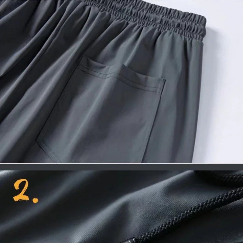 Men's Summer Ice Silk Casual Pants Size Guide