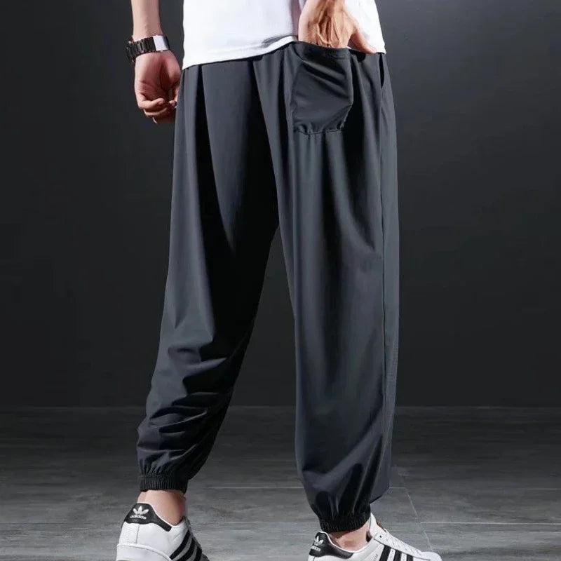 Men's Summer Ice Silk Casual Pants Size Guide