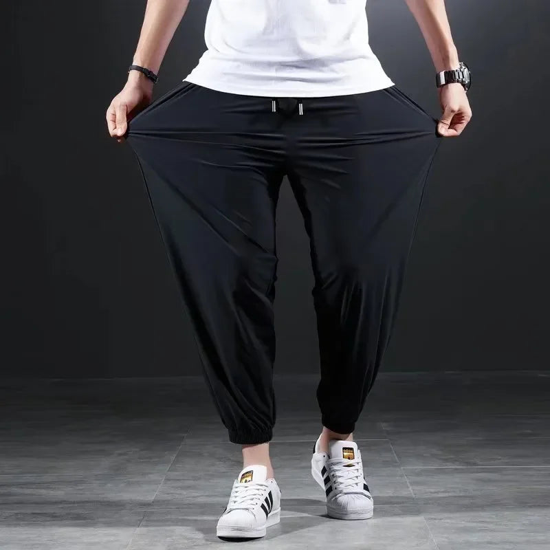 Men's Summer Ice Silk Casual Pants Size Guide