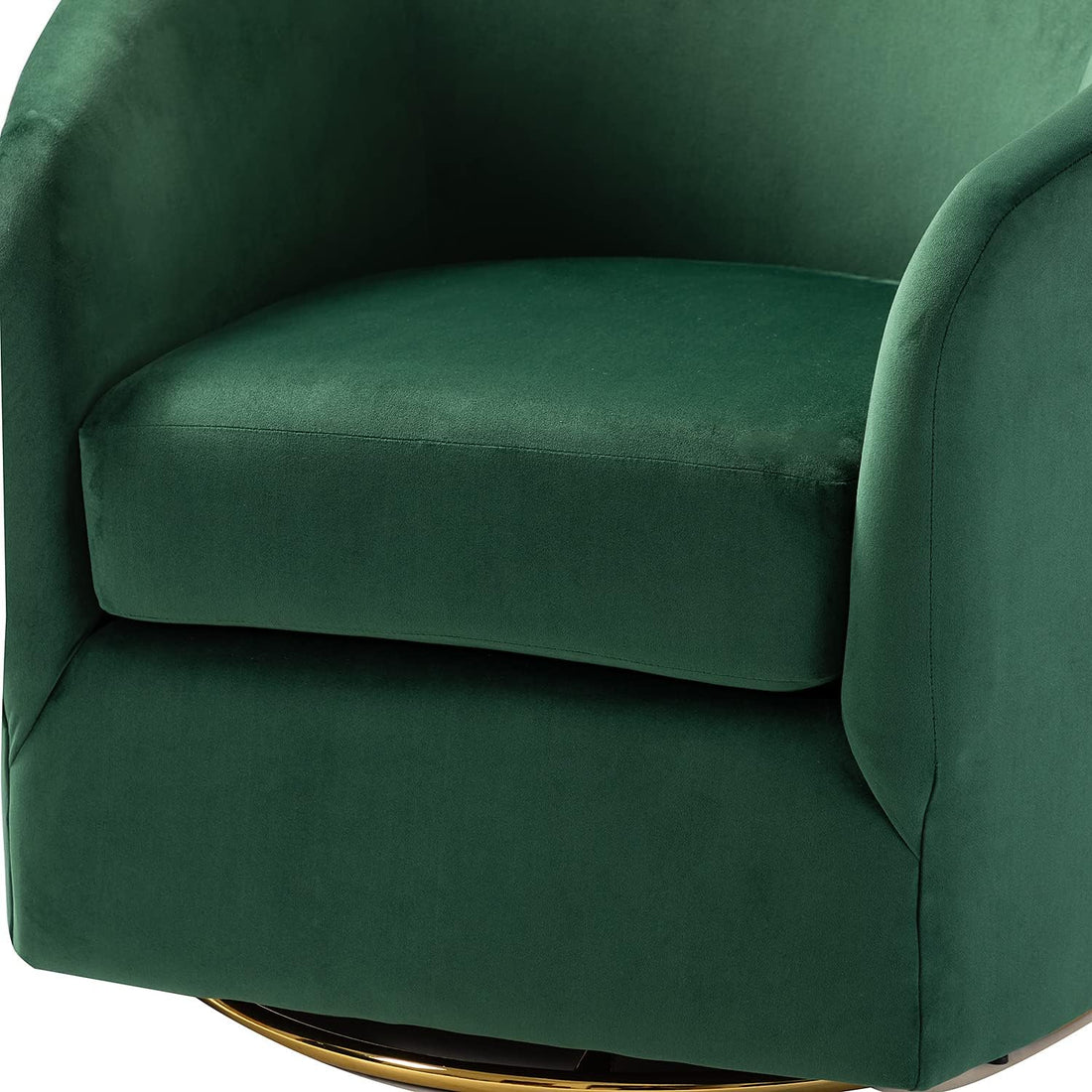 Modern Home Swivel Accent Chair Set of 2 with Gold Metal Base - Ultra Comfort sitting