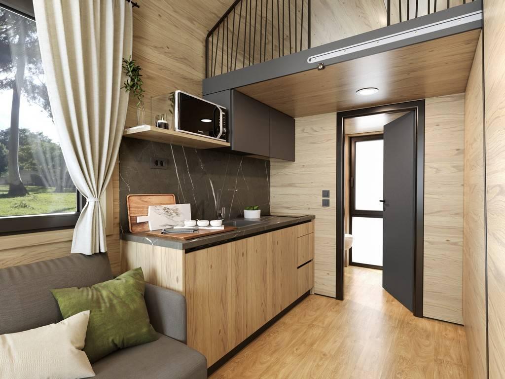 Modern Prefab ADU Tiny Modular Home with Bathroom & Kitchen