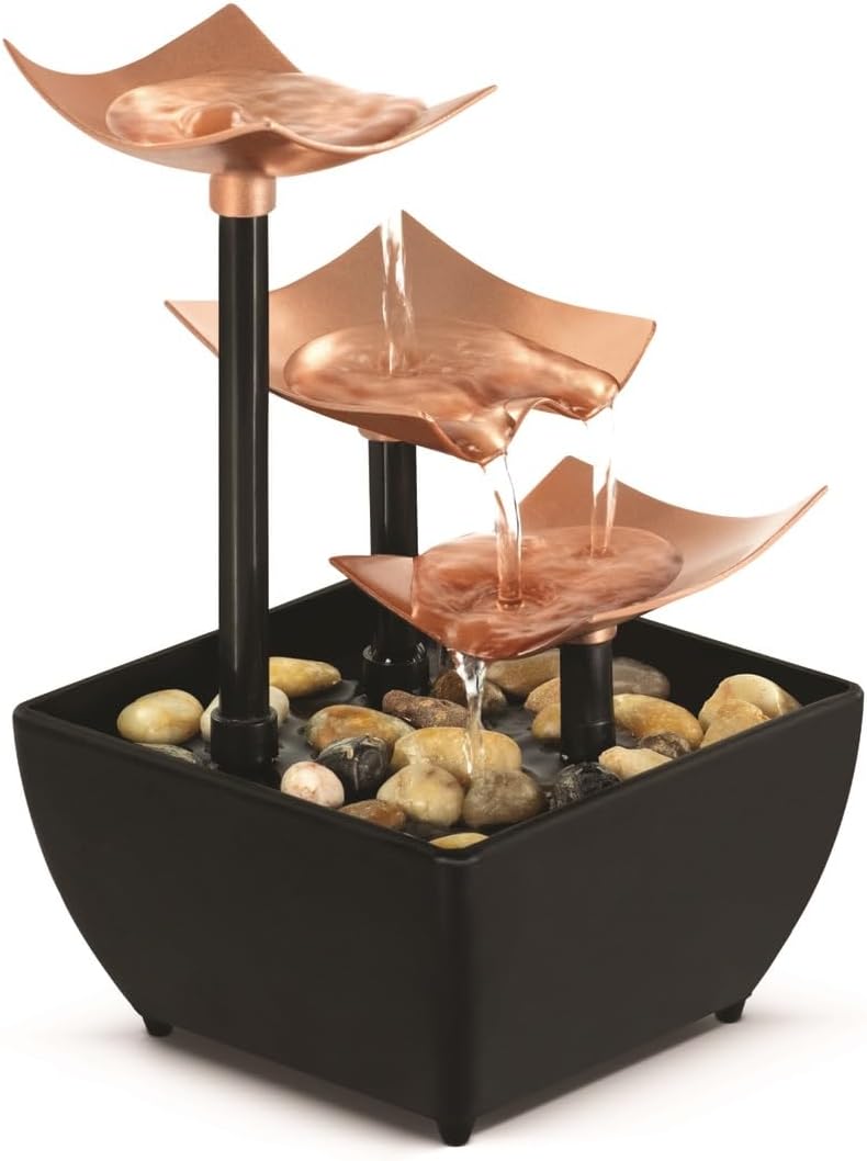 New Indoor Home Décor Soothing Sound Machine, Zen Desktop Tabletop Water Fountain for Bedroom, Office & Living Room