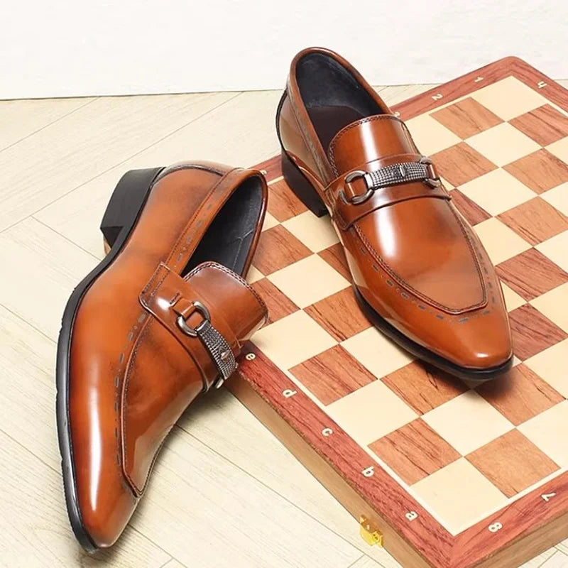 Men’s Light Luxury Leather Dress Loafers