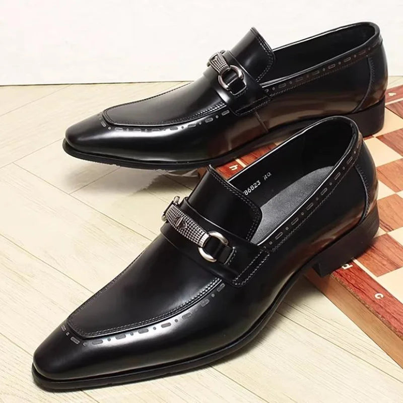 Men’s Light Luxury Leather Dress Loafers