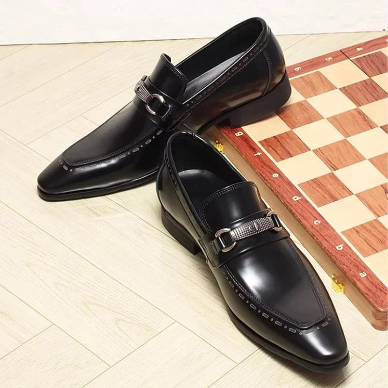Men’s Light Luxury Leather Dress Loafers