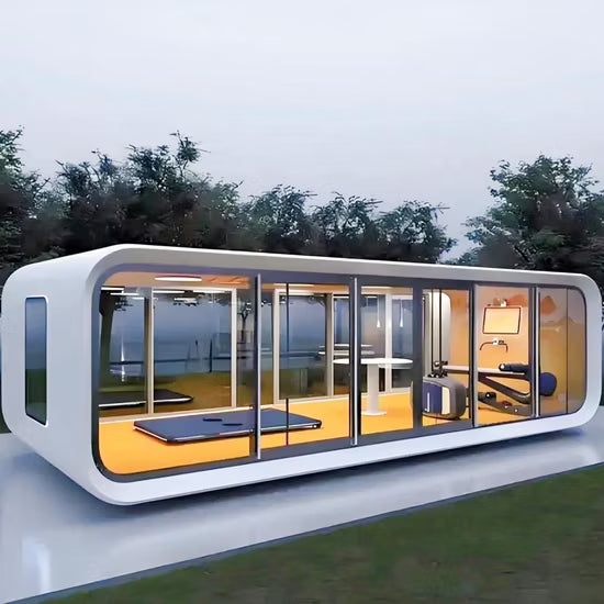 Modern Luxury Iconic Granny Pod Apple Cabin Solar-Powered Homes