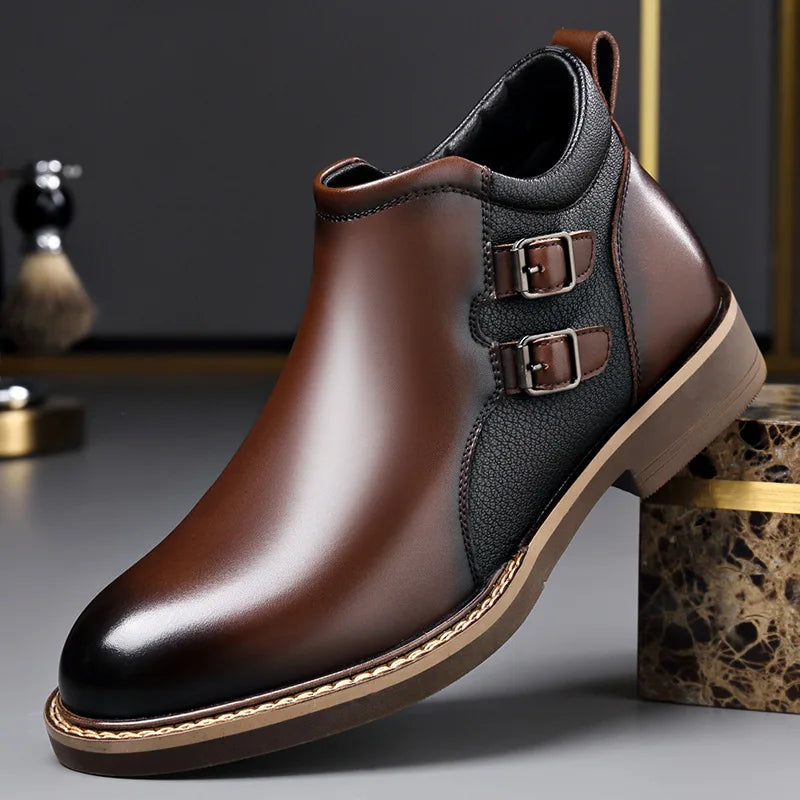 Men’s Genuine Leather Chelsea Boots – Mens Formal Ankle Boots
