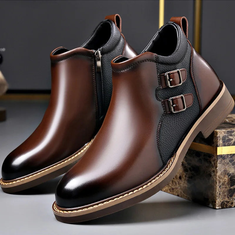 Men’s Genuine Leather Chelsea Boots – Mens Formal Ankle Boots
