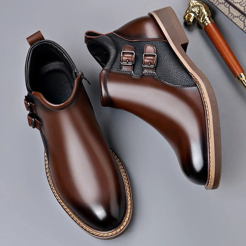Men’s Genuine Leather Chelsea Boots – Mens Formal Ankle Boots