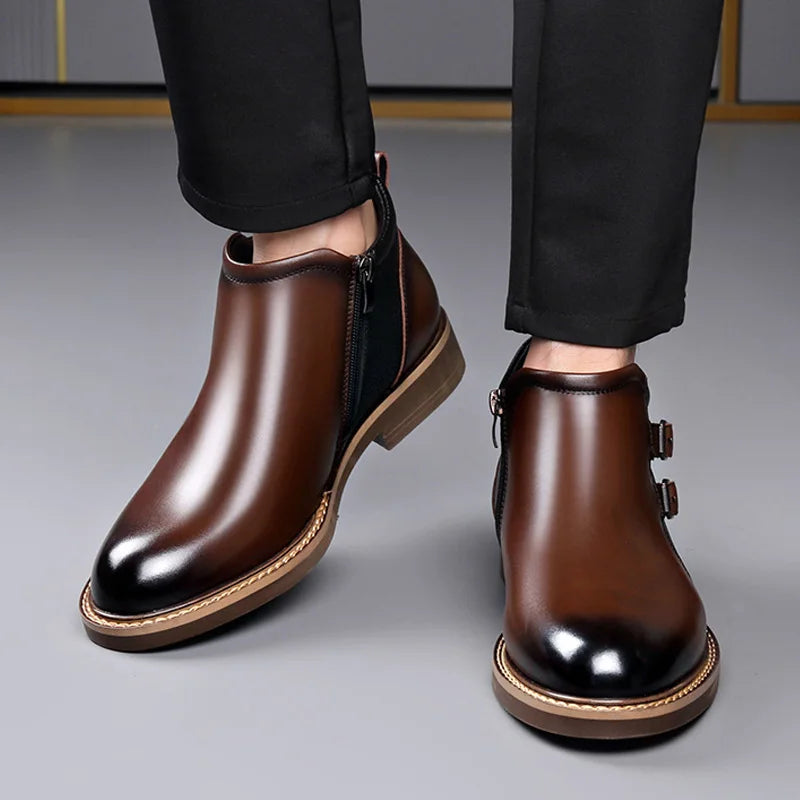 Men’s Genuine Leather Chelsea Boots – Mens Formal Ankle Boots
