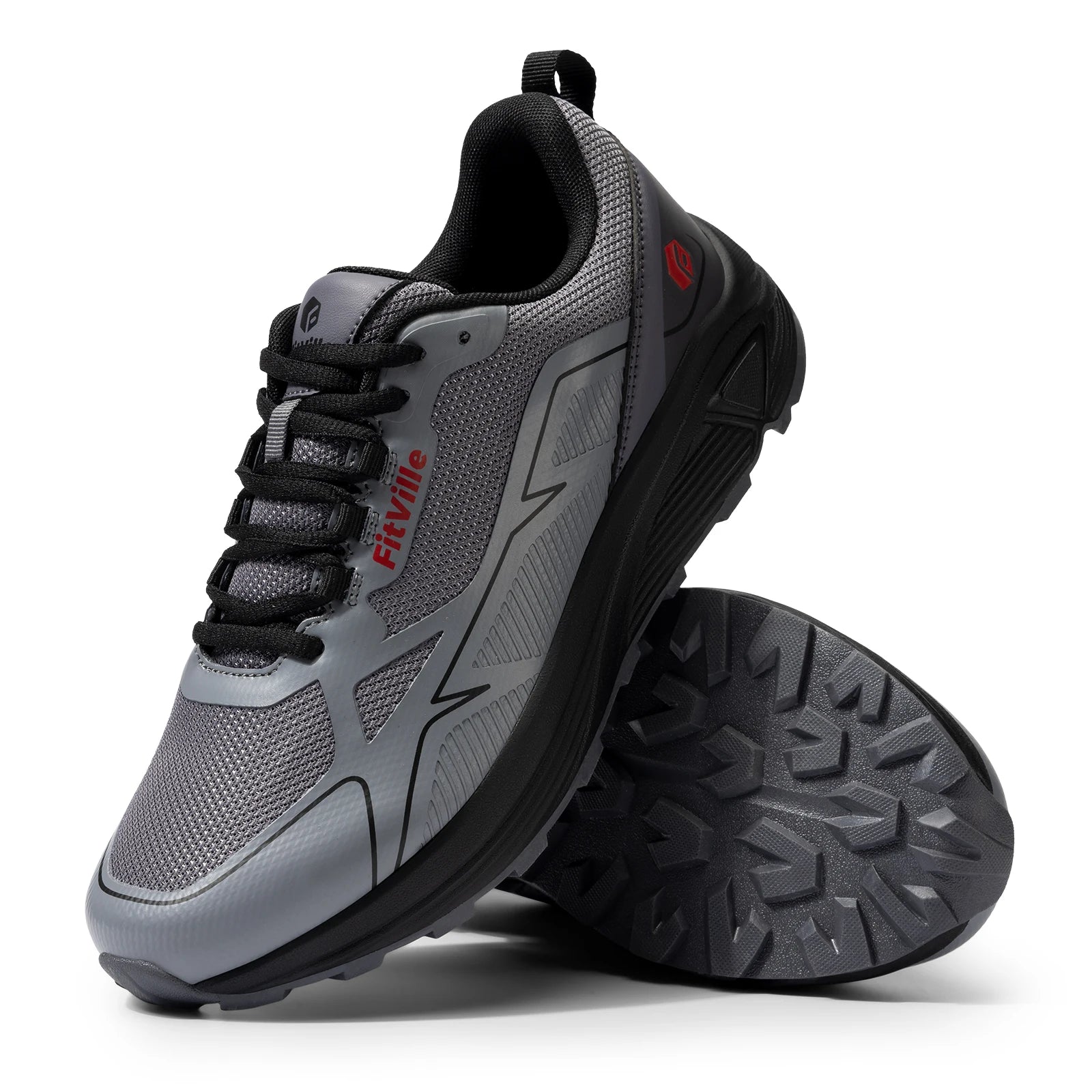 Men's Trail Running Shoes – Wide Toe Box Walking Sneakers - Anti Slip Shoes