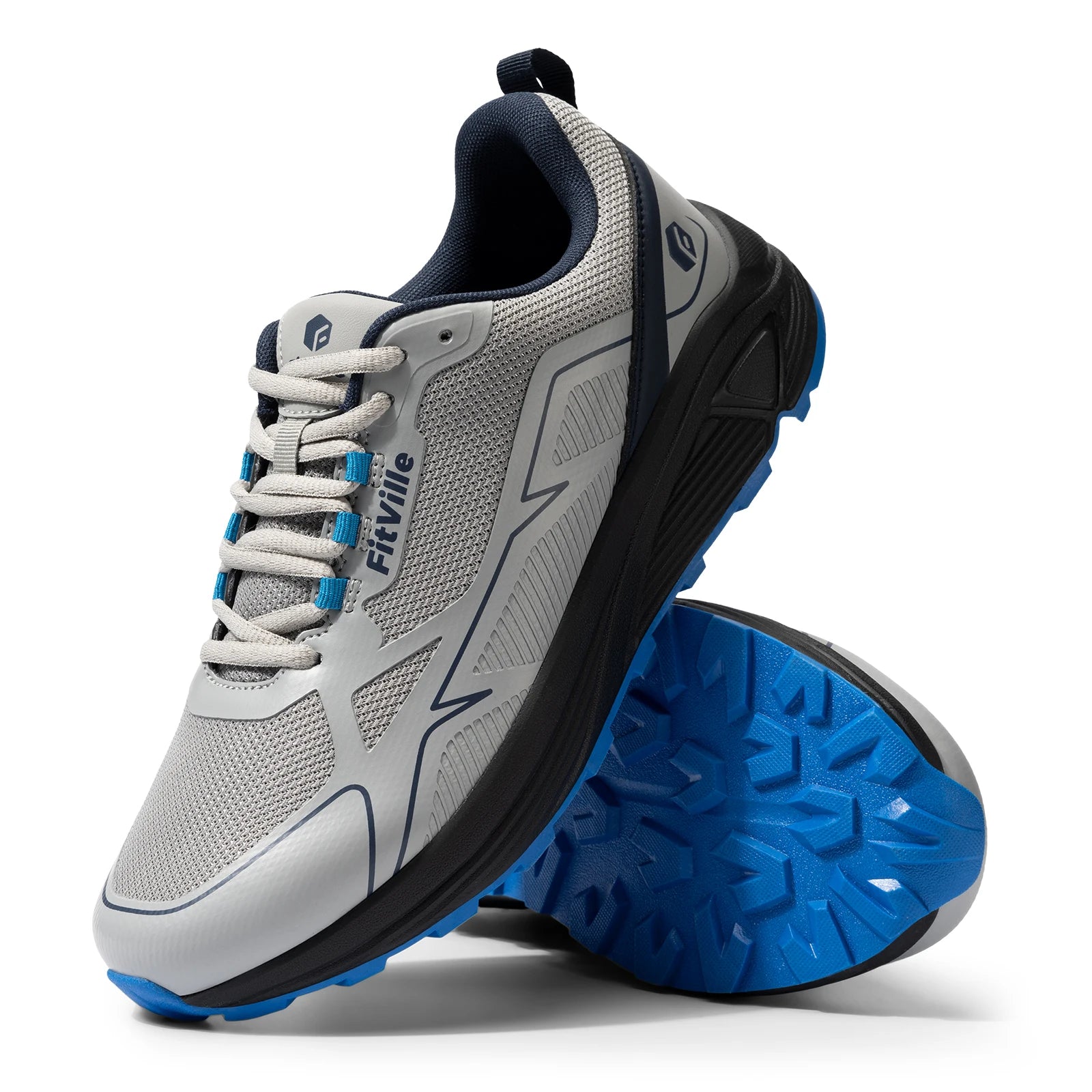 Men's Trail Running Shoes – Wide Toe Box Walking Sneakers - Anti Slip Shoes