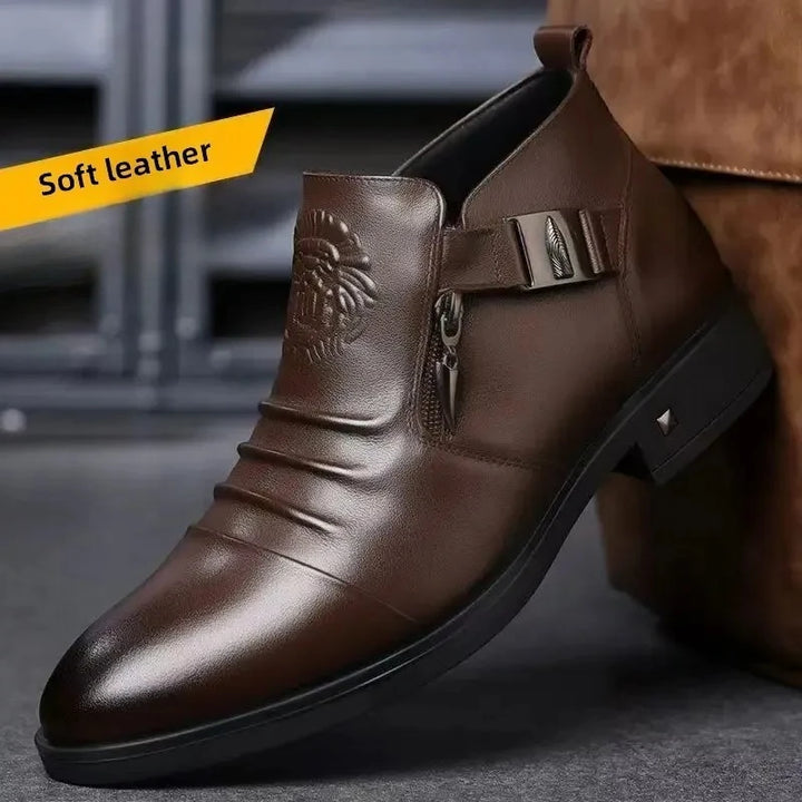 New British Style Men's Pointed Toe Formal Boots
