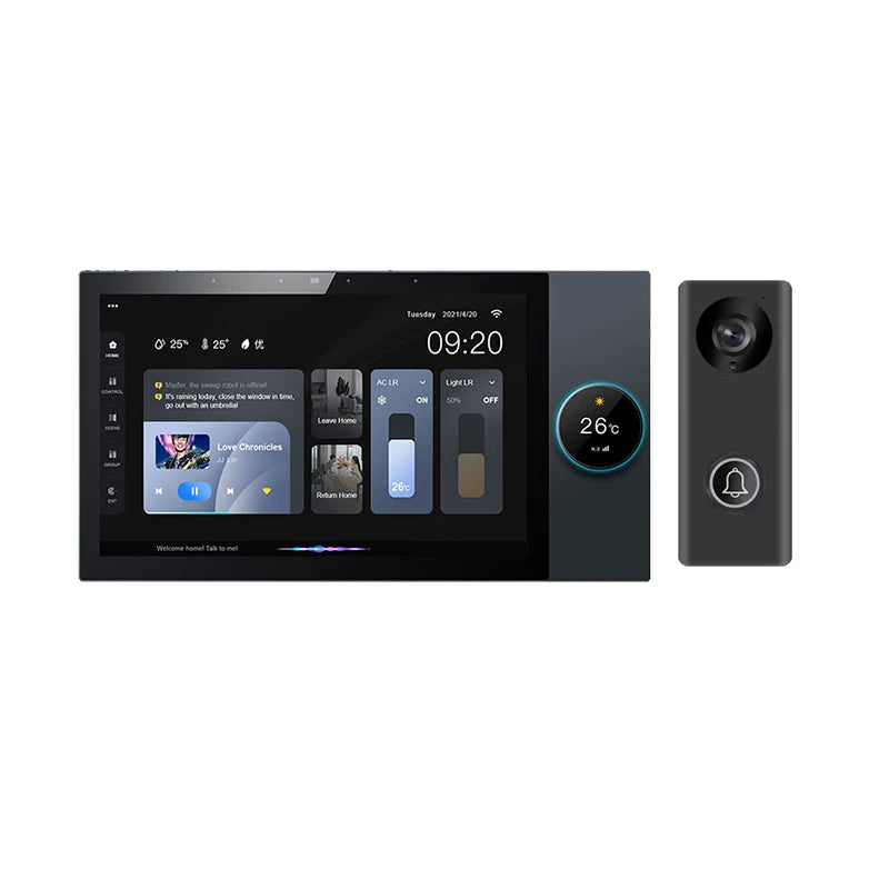 Smart Home Automation 10-Inch Central Control Panel Host (Music Edition) with Built-In Zigbee Gateway