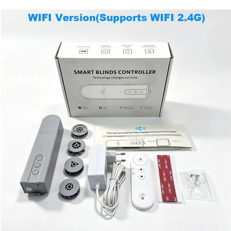 Smart Google Home Voice Control Compatible Electric Curtain Opener - Curtain Motor, Automatic Roller Blinds Driver