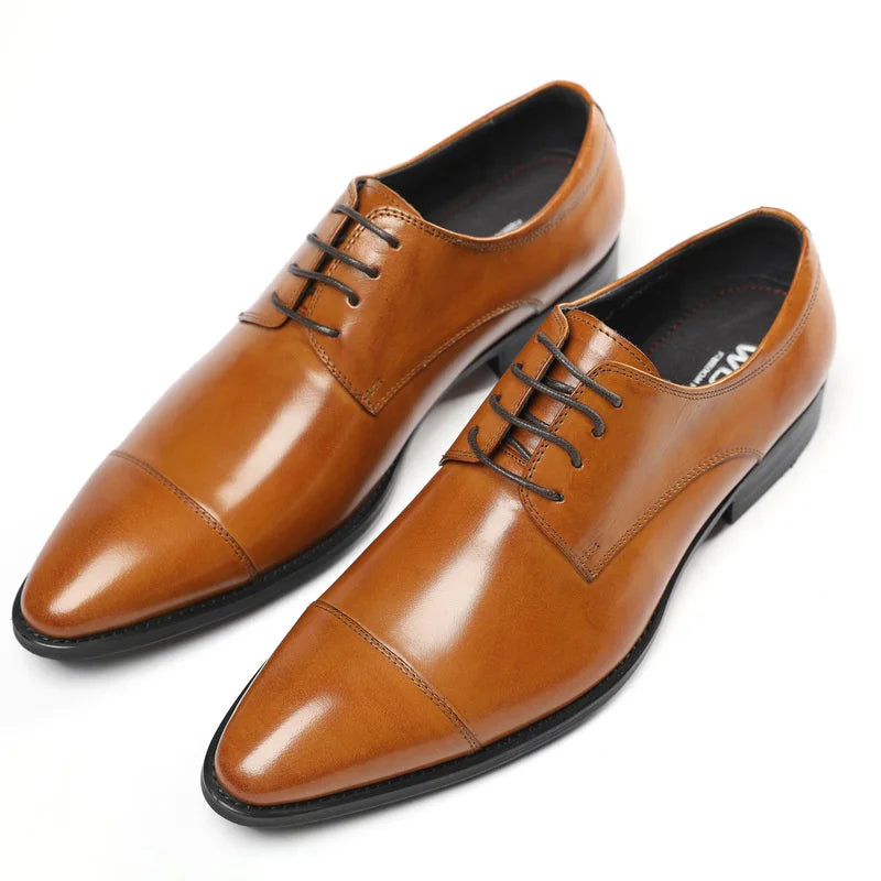 Men’s Two-Piece Genuine Leather Formal Shoes – Lace-Up Formal Business Wear