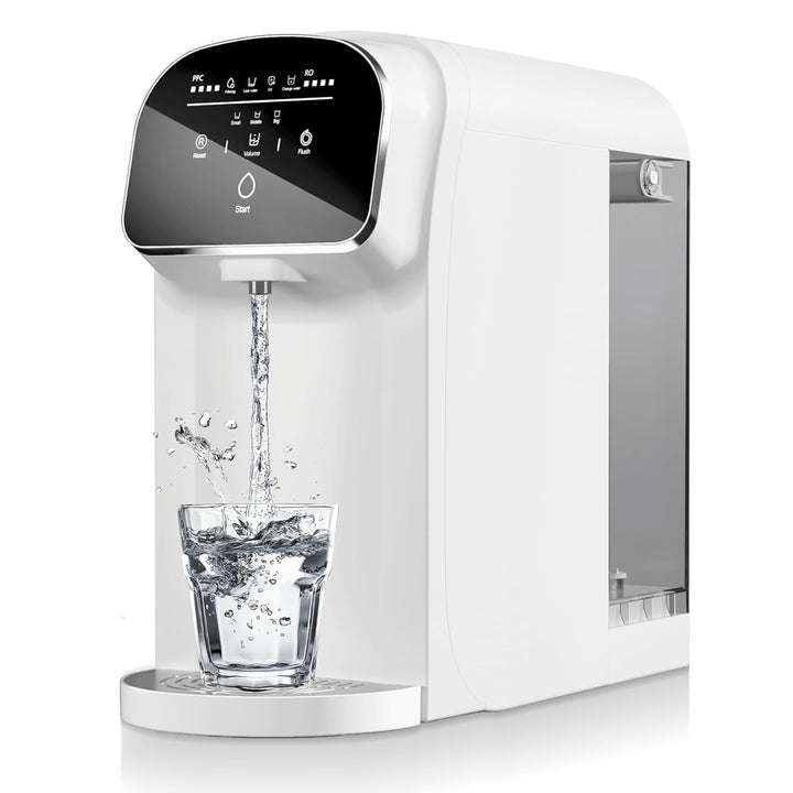 Smart UV Countertop Reverse Osmosis Water Filter, 5-Stage Portable RO Purifier - Certified