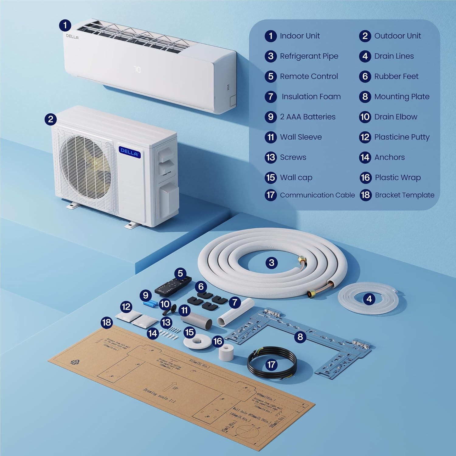 Modern Home Smart Inverter Ac Mini Split air Conditioner - App Controlled