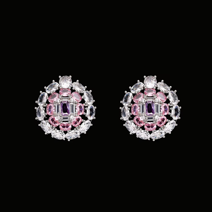 Vintage Luxury Women's Wedding Jewelry Set – Necklace, Earrings &amp; Bracelet with Sparkling Zircon