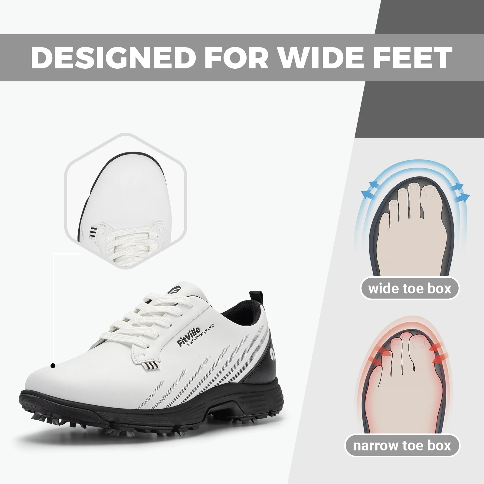 New Waterproof Golf Shoes Men Professional Spiked Golf Shoes