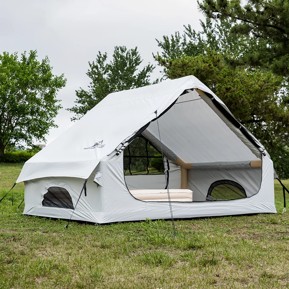Modern Living Waterproof Outdoor Inflatable Air Tent with Skylight & Stove Port – Oxford Fabric Cabin House Tent Camping & Events