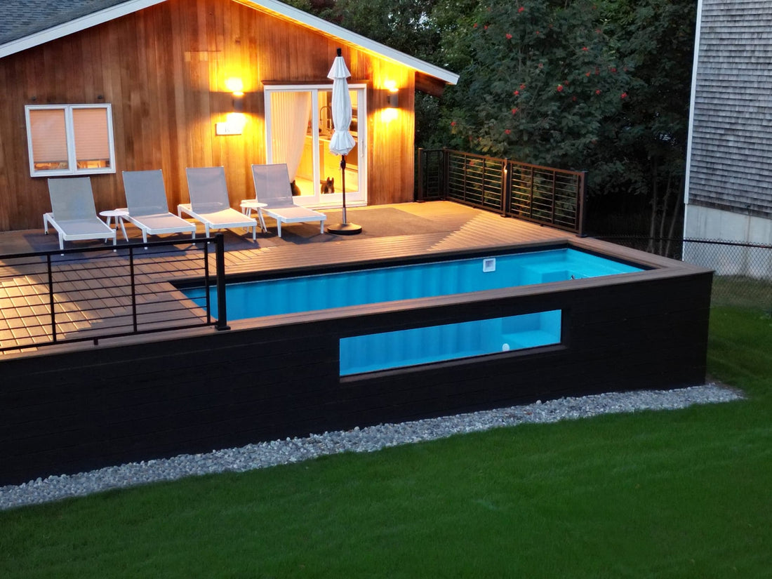 Modern luxe 20Ft above Ground Pool Swim Spa with accessories