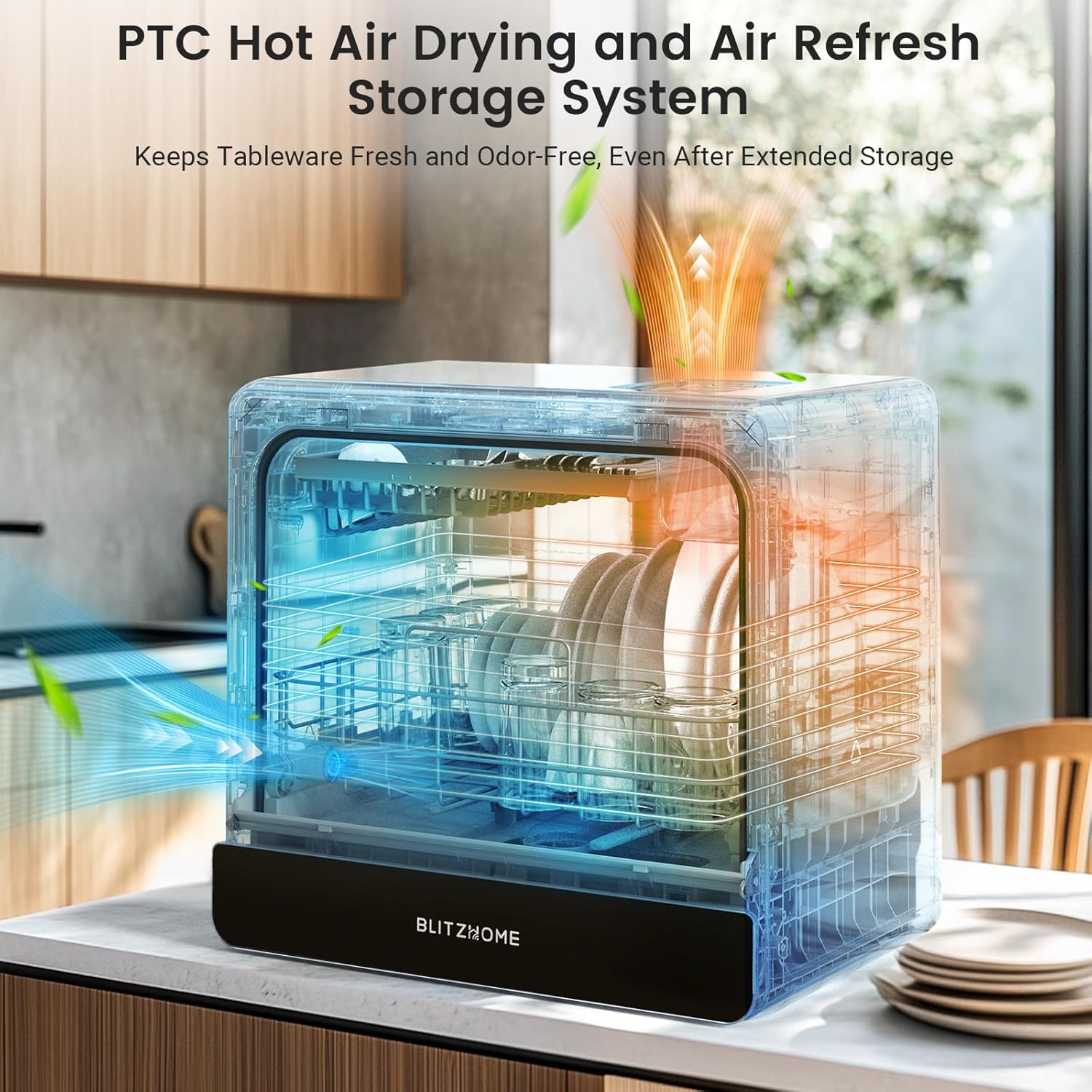 New WiFi Countertop Portable Mini Dishwasher – Smart 9 Programs, 167°F High-Temp Wash Home Travel RV