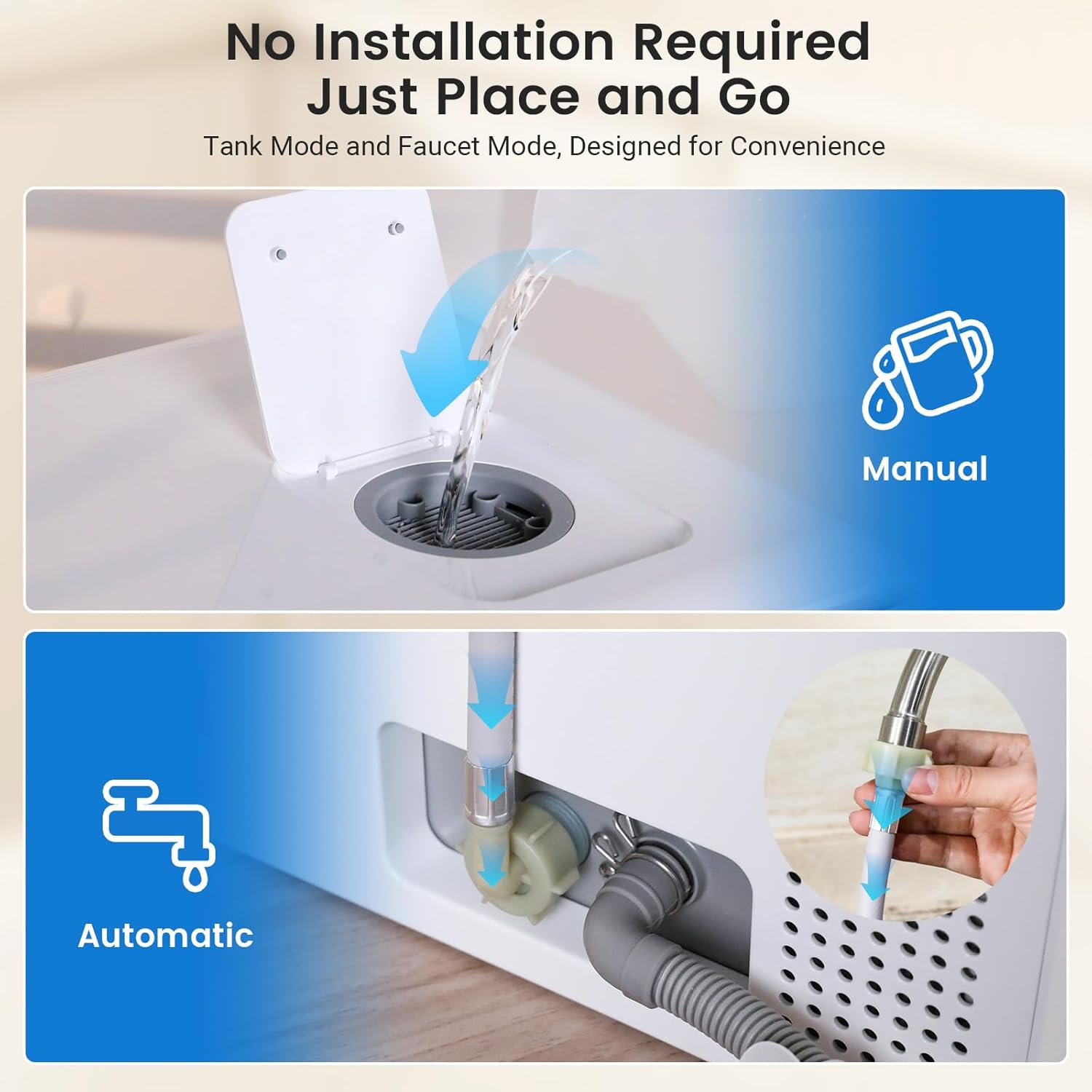 New WiFi Countertop Portable Mini Dishwasher – Smart 9 Programs, 167°F High-Temp Wash Home Travel RV