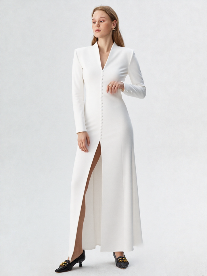 Women Long Wedding Dress Slim Fit Bridal Party Gown Dress
