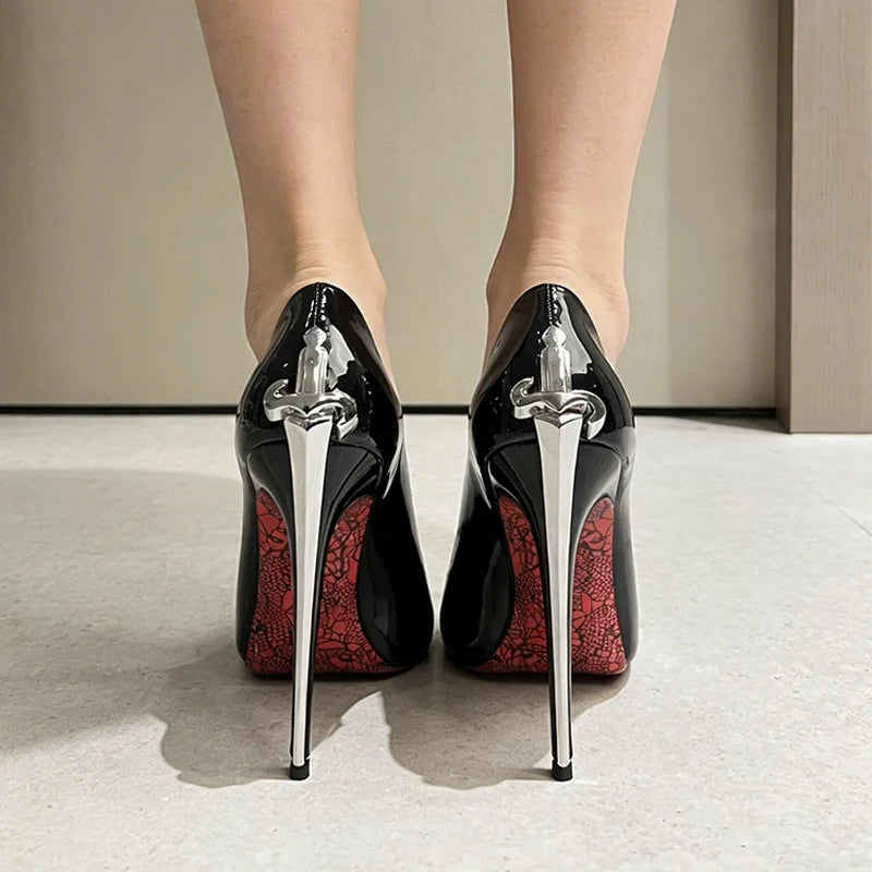 Women’s Luxury Metal Scepter High Heels Shoes
