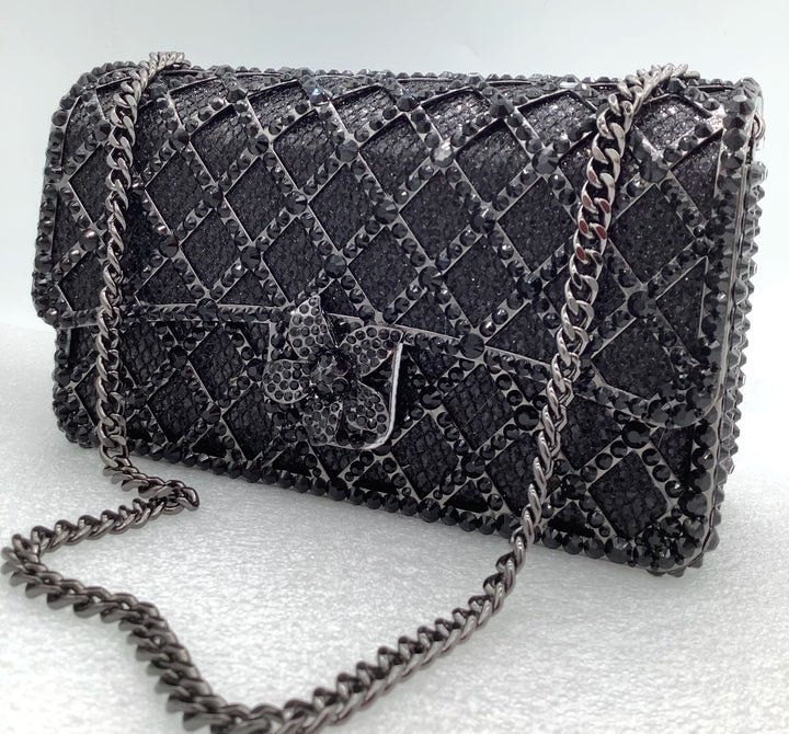 Luxury Rhinestone Shoulder Bag for Women – Crystal Diamond Evening Crossbody Handbag