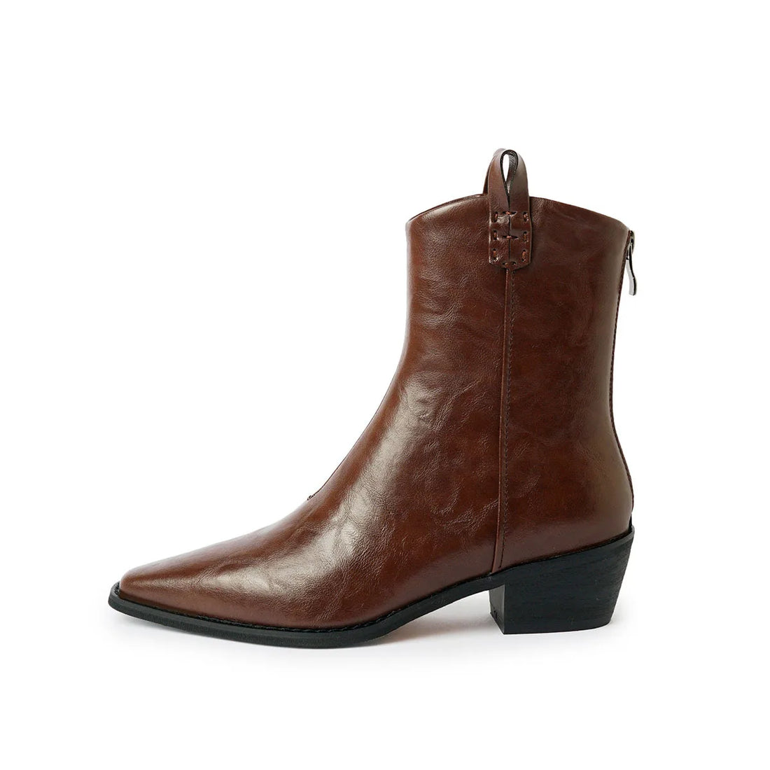Women's Autumn Ankle Boots – Retro Chunky Heel Non-Slip Casual Zipper Boots