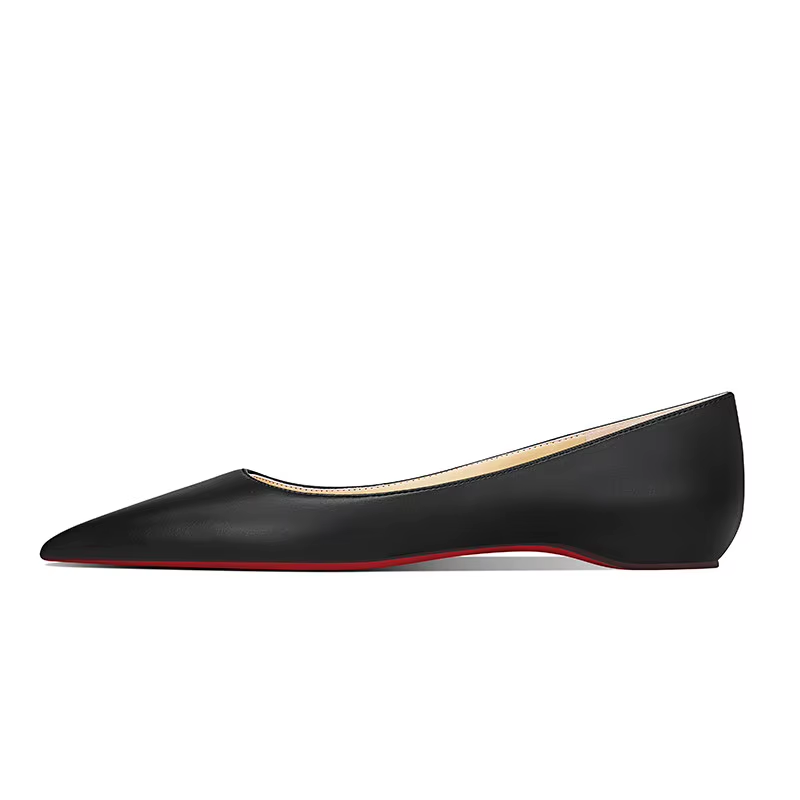 Women's Blue Matte Pointed Toe Flats – Elegant Slip-On Ballet Shoes with Hidden Height Lift