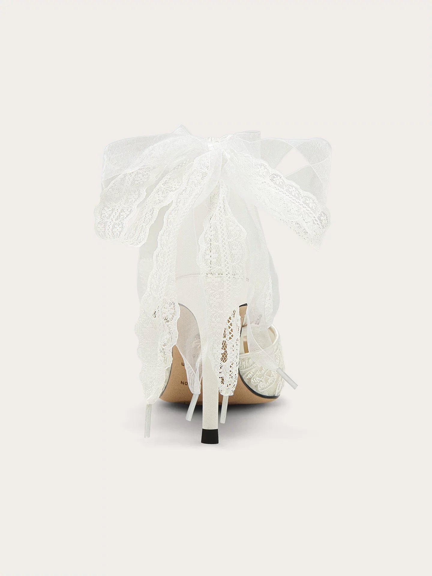 Women's Embroidered Lace Mesh Wedding Heels – Pointed Toe Strap Sandals for Bridal Party Wear