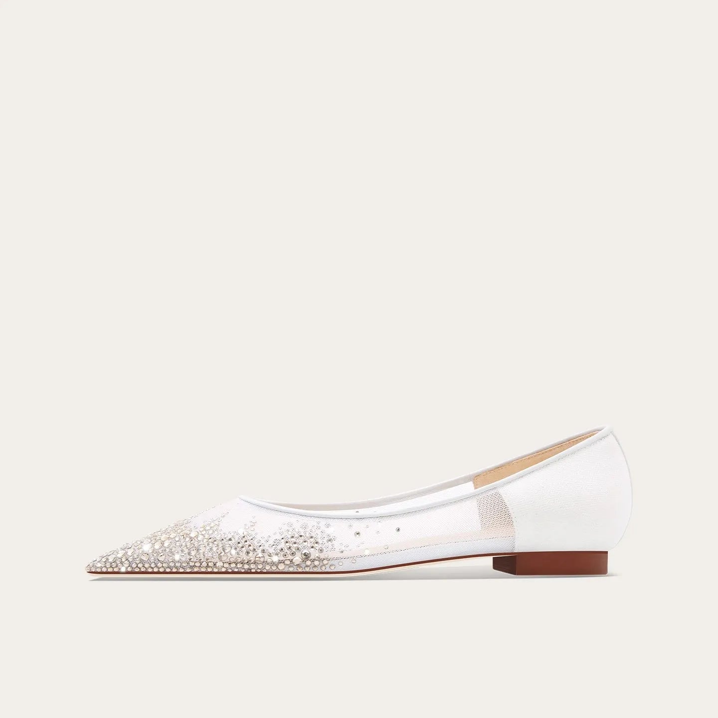Women's Pointed-Toe Mesh Rhinestone Wedding Shoes – Elegant Spring Summer Heels