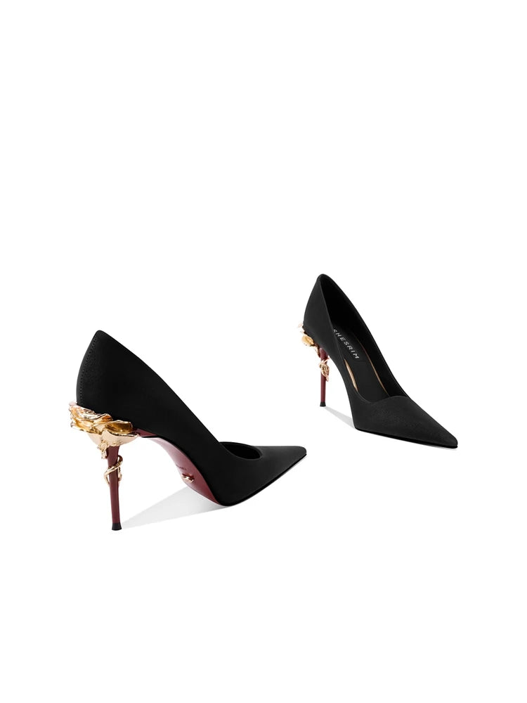 Women's Pointed Toe High Heel Dress Pumps – Elegant Autumn Stiletto Shoes for Weddings