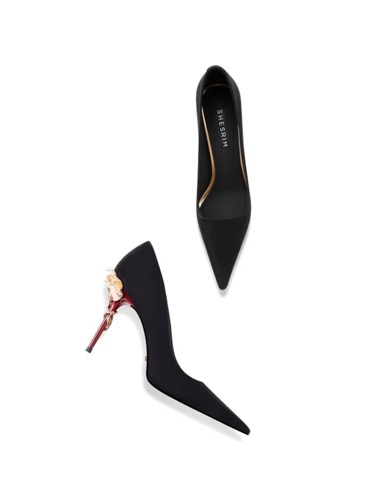 Women's Pointed Toe High Heel Dress Pumps – Elegant Autumn Stiletto Shoes for Weddings