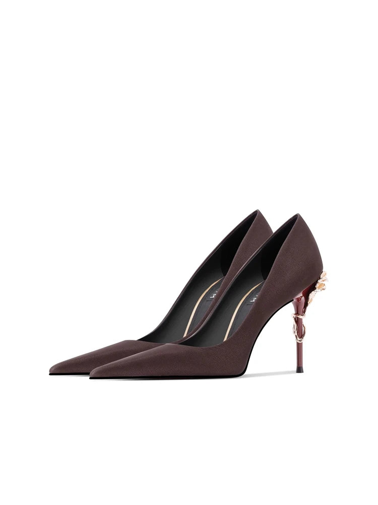 Women's Pointed Toe High Heel Dress Pumps – Elegant Autumn Stiletto Shoes for Weddings