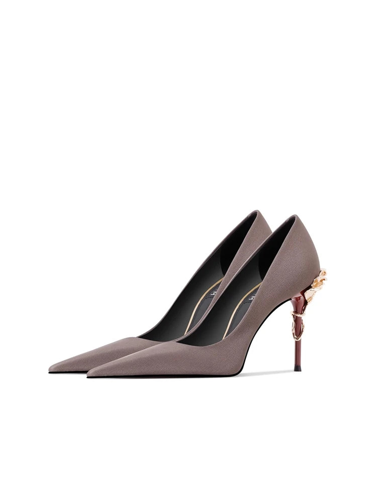 Women's Pointed Toe High Heel Dress Pumps – Elegant Autumn Stiletto Shoes for Weddings