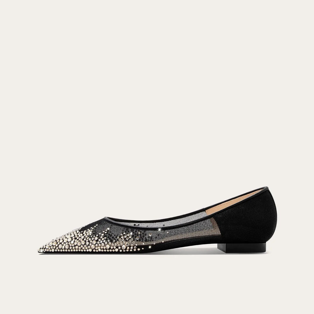 Women's Pointed-Toe Mesh Rhinestone Wedding Shoes – Elegant Spring Summer Heels