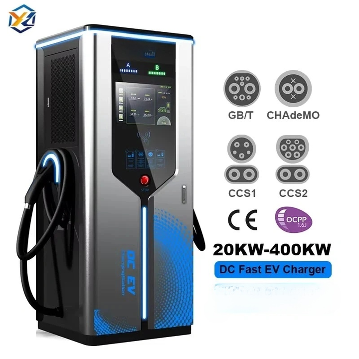 Modern Commercial DC Fast EV Charging Station CCS & GBT Compatible