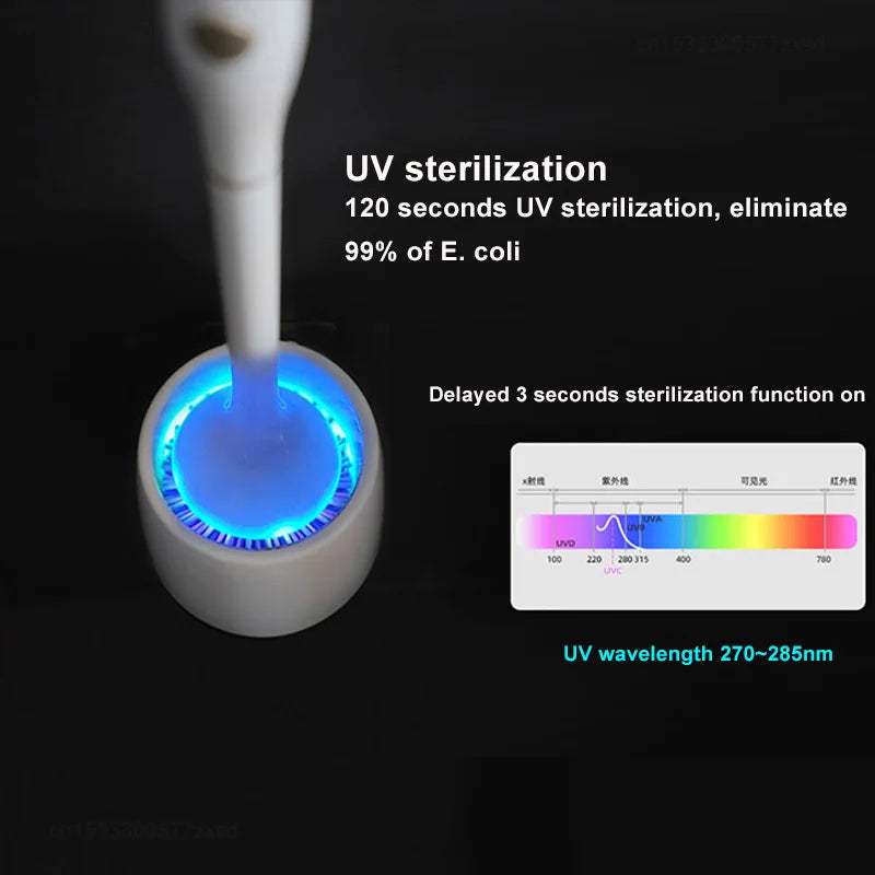 New Multifunctional Wireless Electrical Toilet Brush Home Rechargeable UV Sterilization Toilet Stain Removal Cleaning Brush