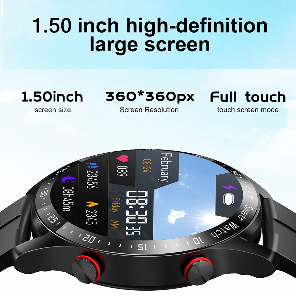 New HD Display Bluetooth Mens Watch Fitness Tracker
