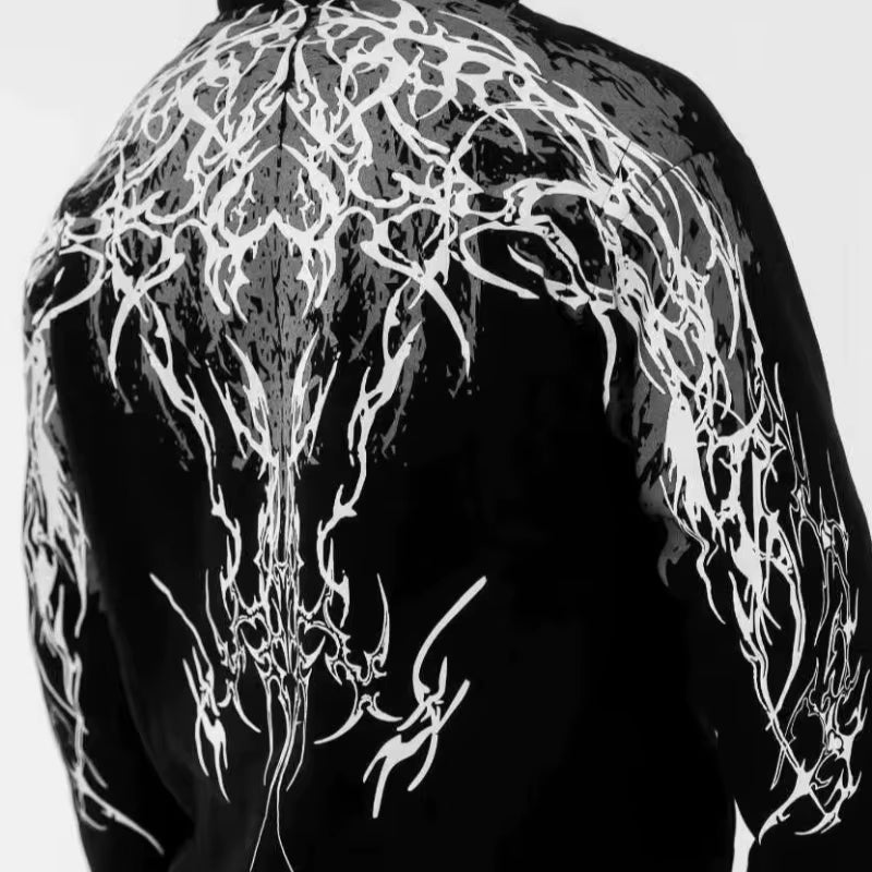 Mens Graphic Printed Hoodie Streetwear 