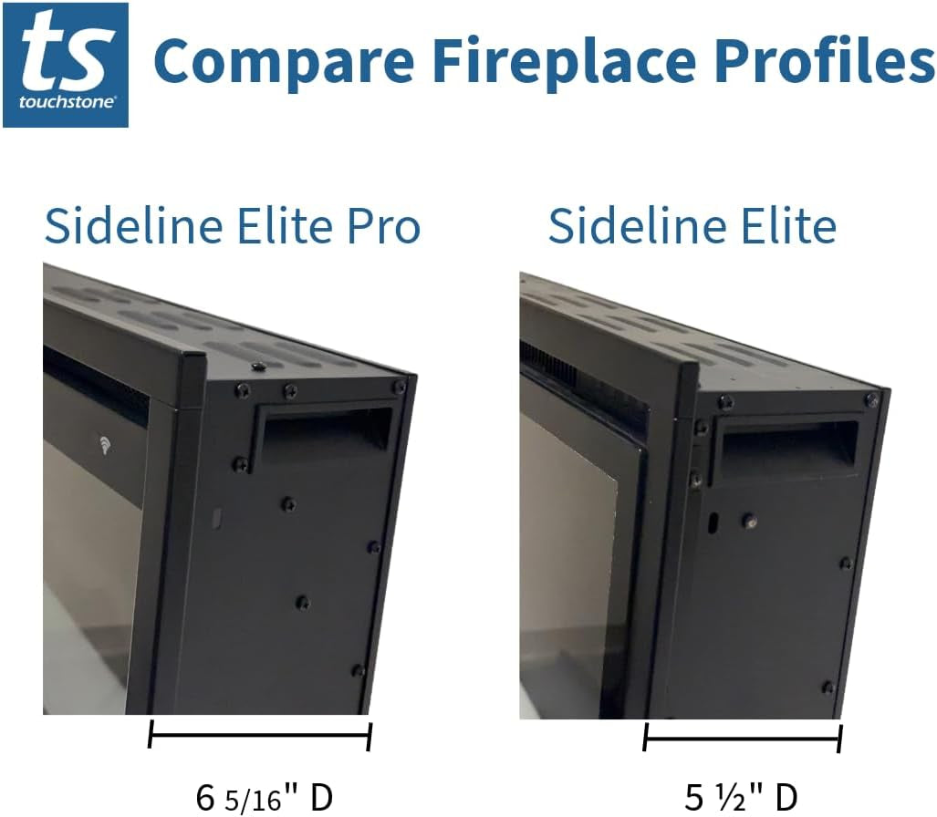 Smart Elite Pro 100" Smart Electric Fireplace 6 Realistic Flame 1500W Heater
