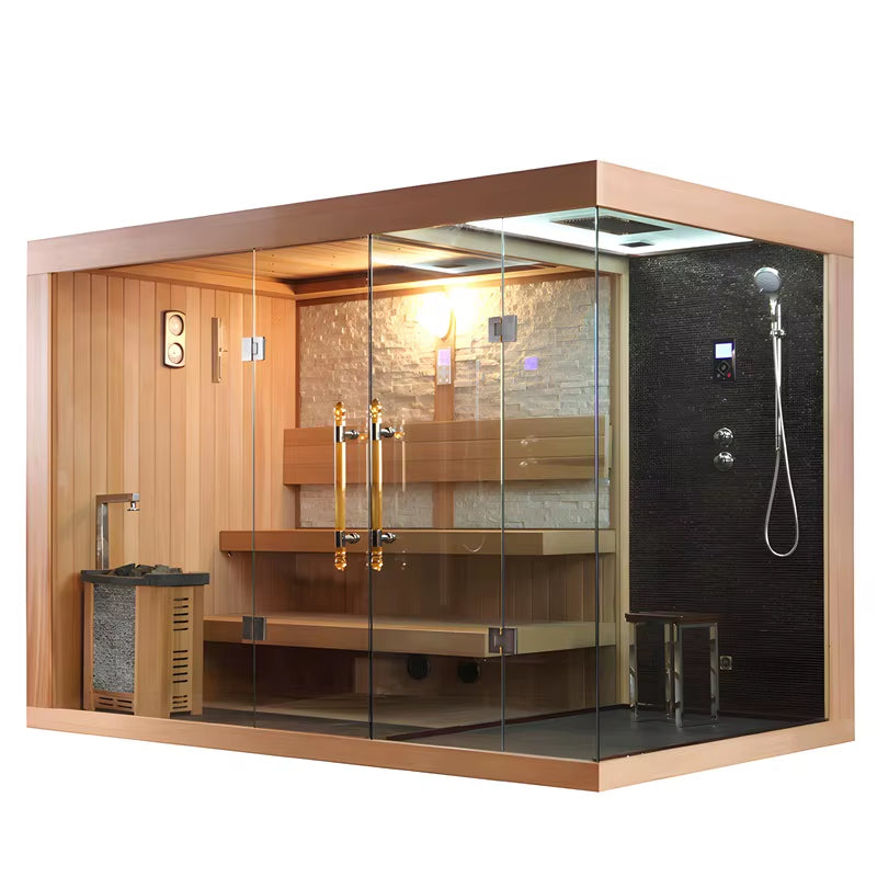 Modern Hemlock Smart Sauna Room  with High Quality Shower Room