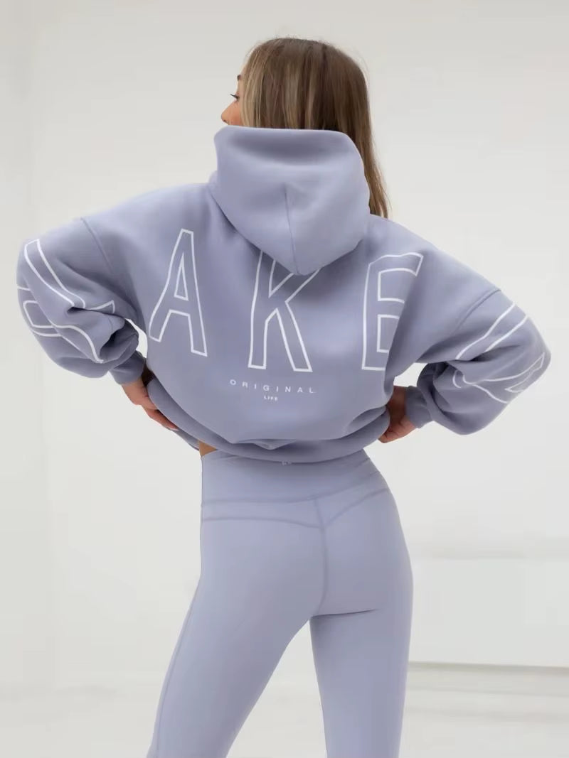 New High Street Trendy Print Oversized Hoodie 