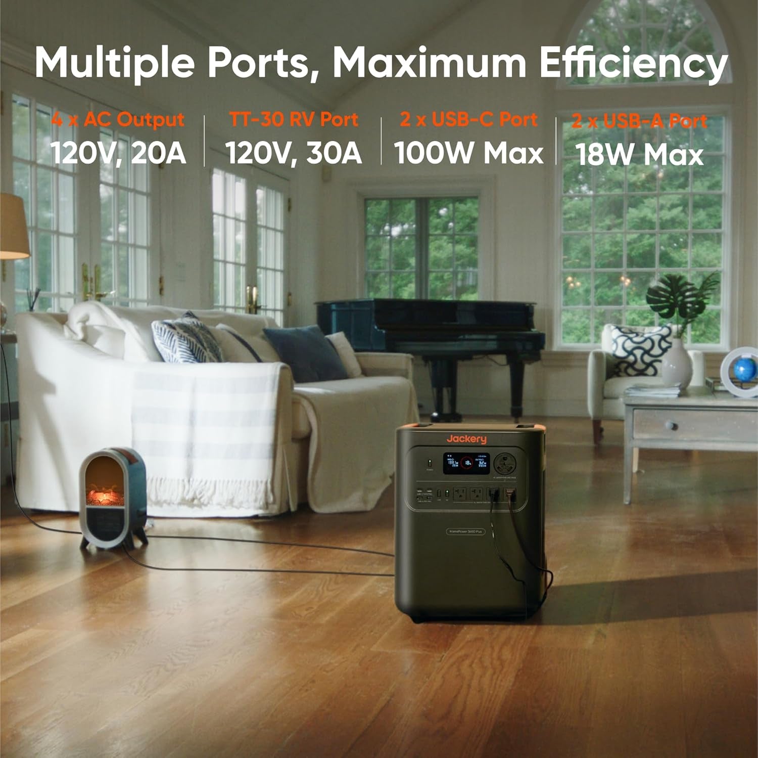 New Homepower 3600 plus Portable Power Station with 2X 200W Solar Panels