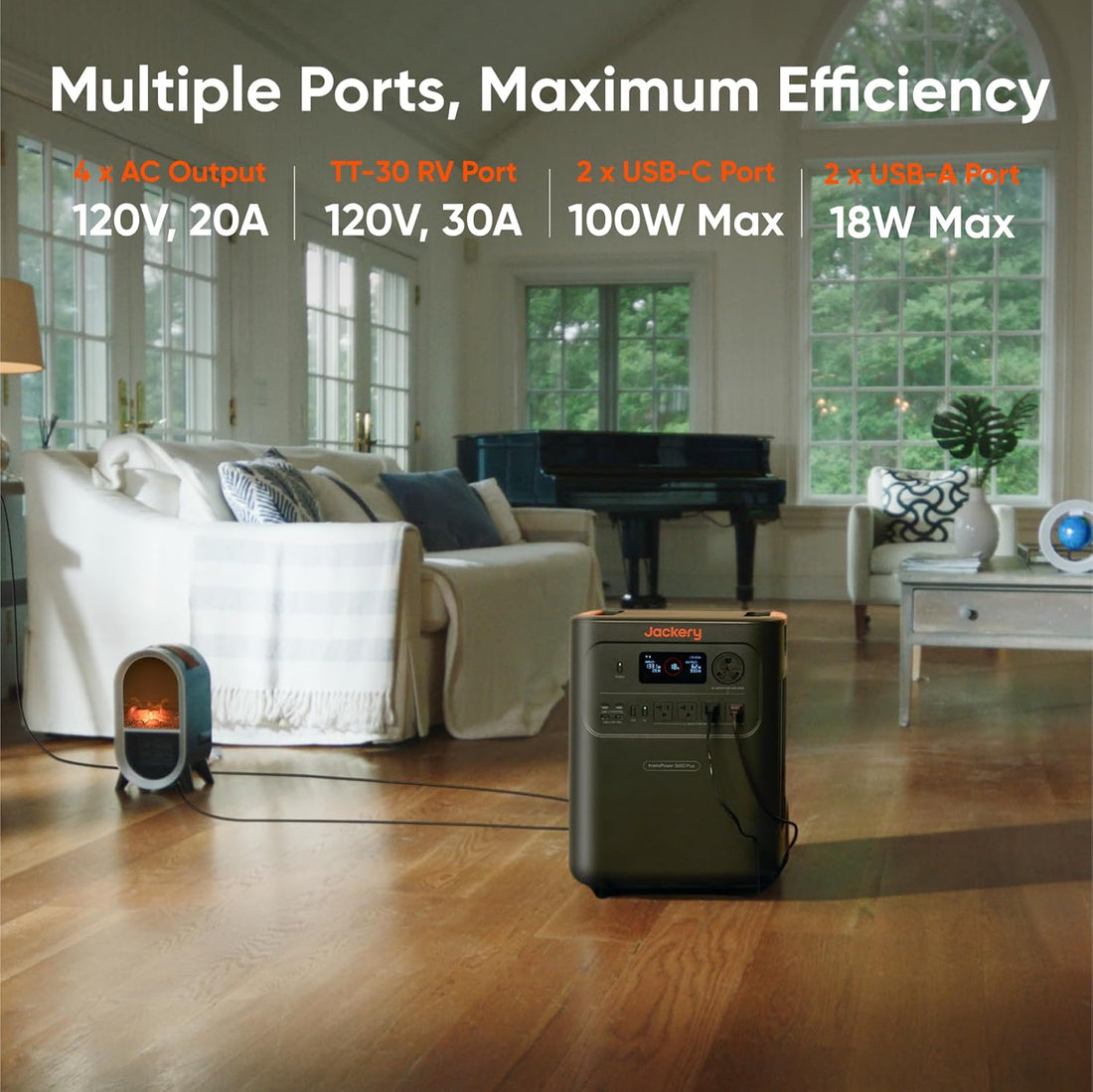 New Homepower 3600 plus Portable Power Station with 2X 200W Solar Panels