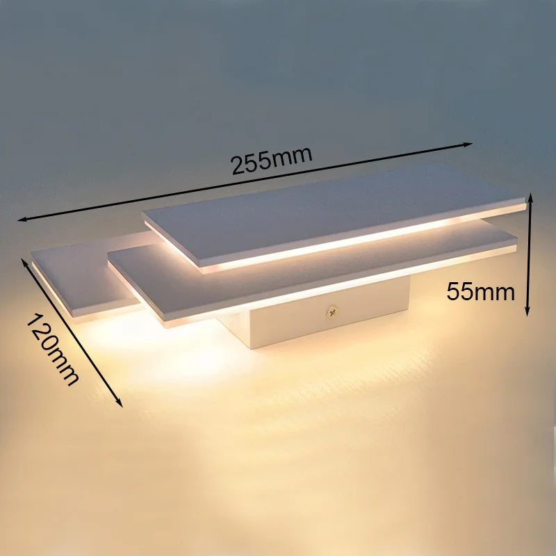 Premium Three-Layer Stacked LED Wall Lamp Bedside Lighting 